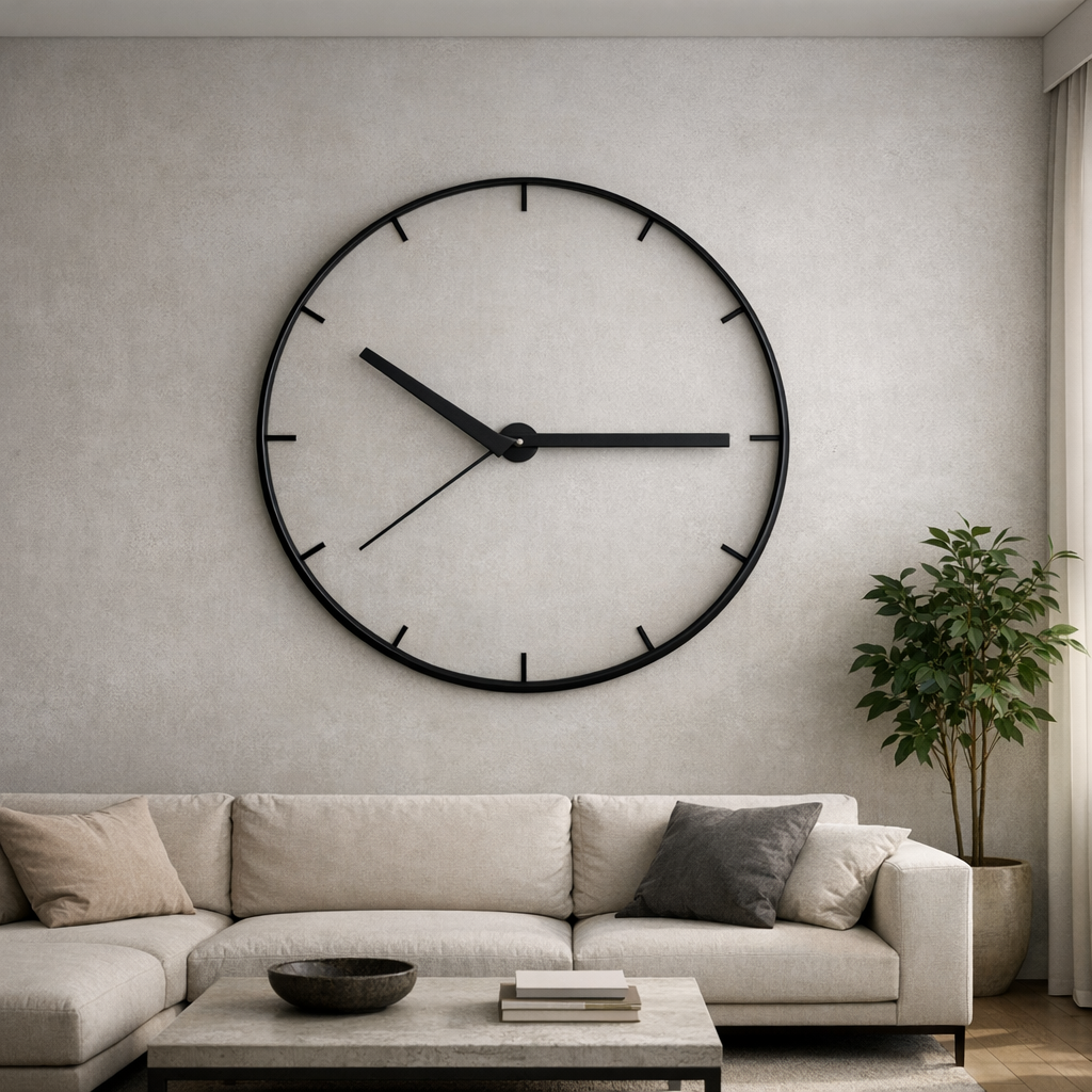 ساعت دیواری مدرن برای دکوراسیون منزل با طراحی مینیمال