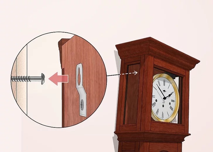 نصب پیچ برای آویزانی ساعت دیواری