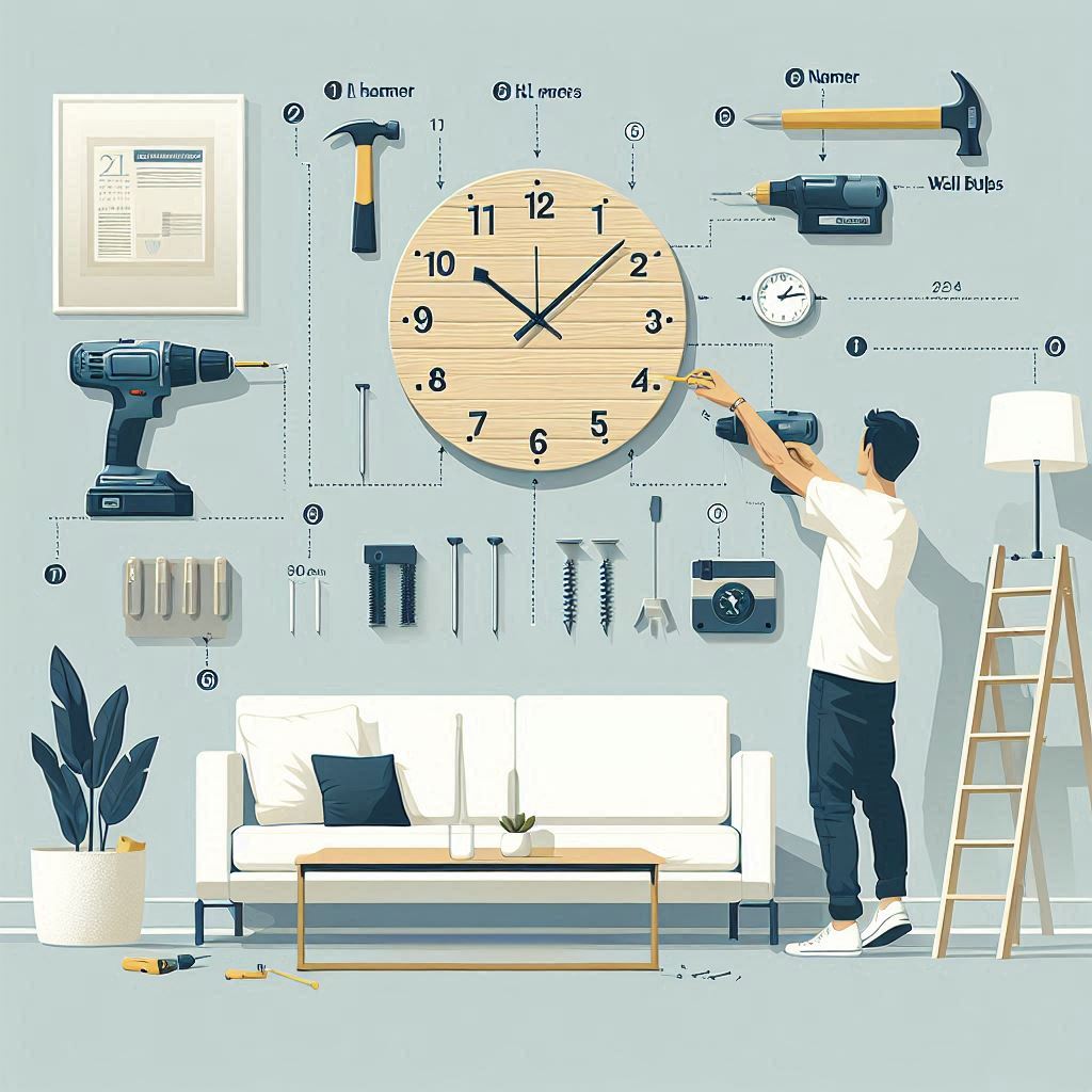 خلاصه راهنمای نصب ساعت دیواری