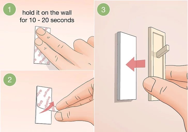 نصب قلاب چسبی