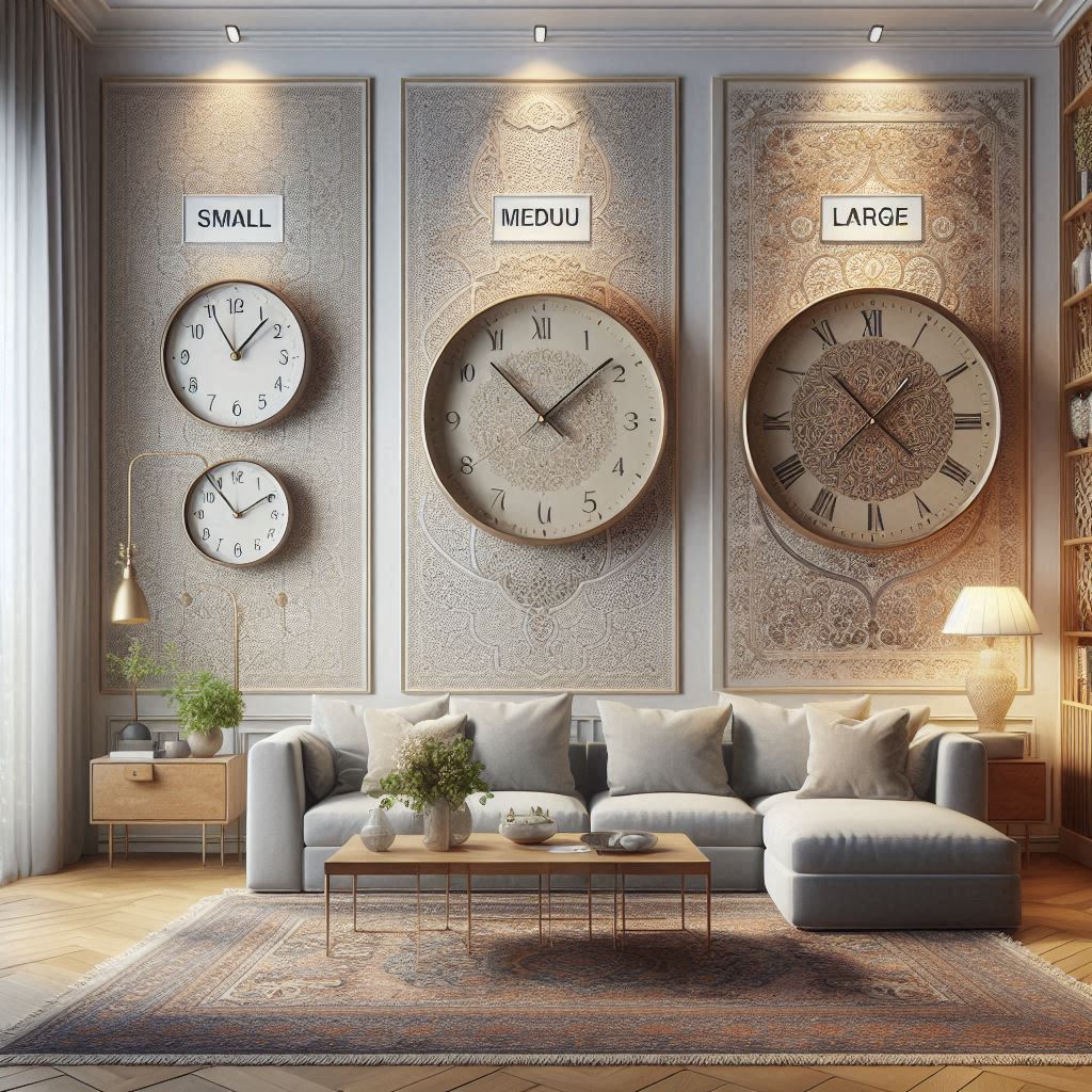 انتخاب سایز مناسب ساعت دیواری برای سالن مدرن