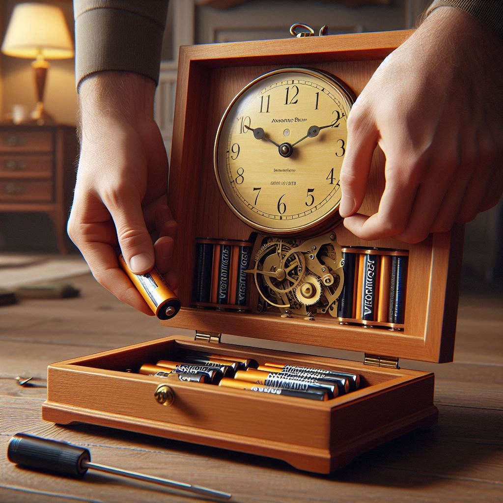 تعویض باتری ساعت دیواری پاندولی