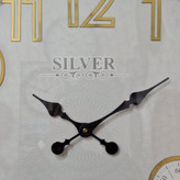 ساعت دیواری سیلور-طوسی 70 سانتیمتری با اعداد طلایی انگلیسی