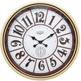 ساعت دیواری لوتوس کرم-فندقی 65 سانتیمتری با اعداد انگلیسی برجسته