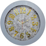 ساعت دیواری طوسی چوبی 60 سانتیمتری