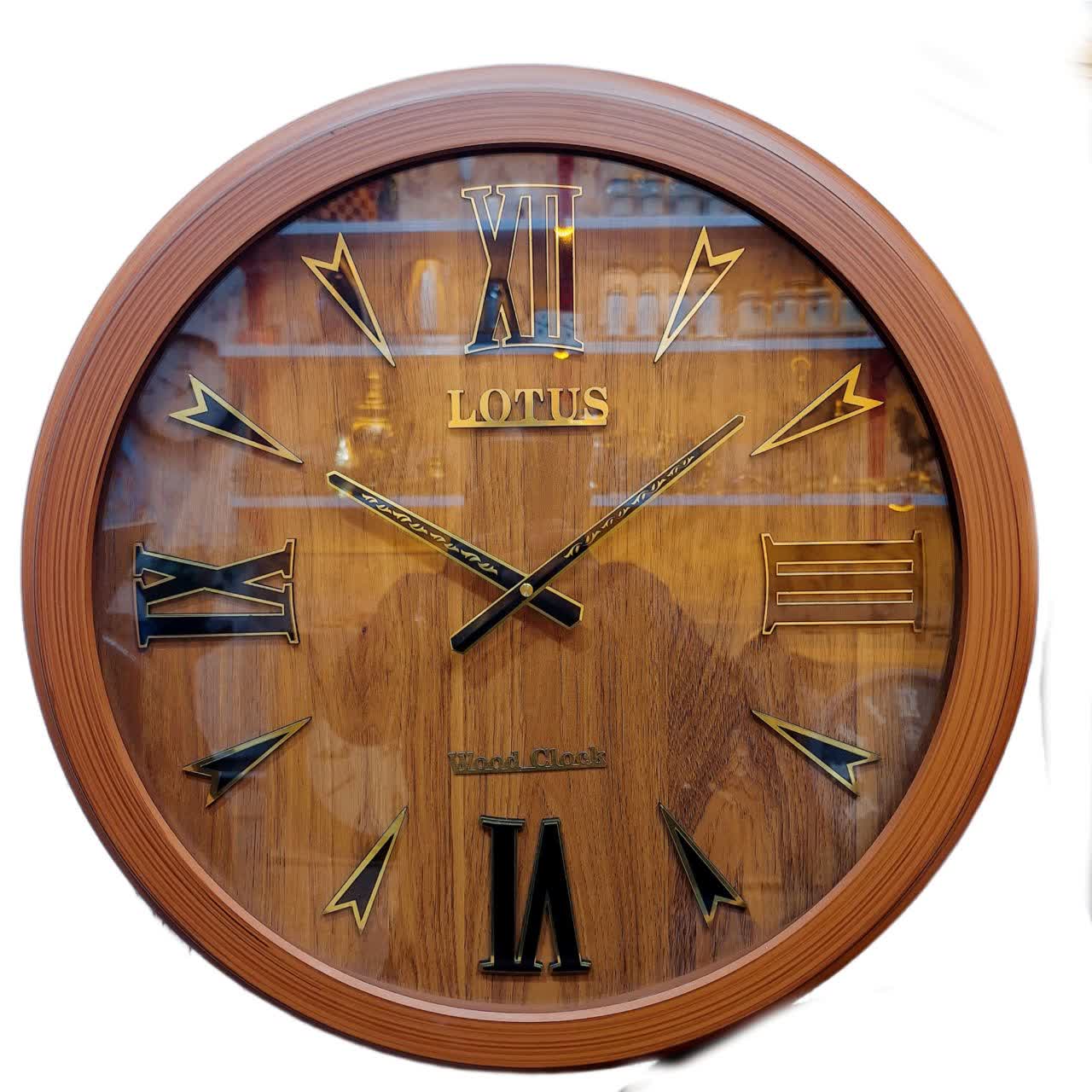 Lotus Wooden Wall Clock 60cm
