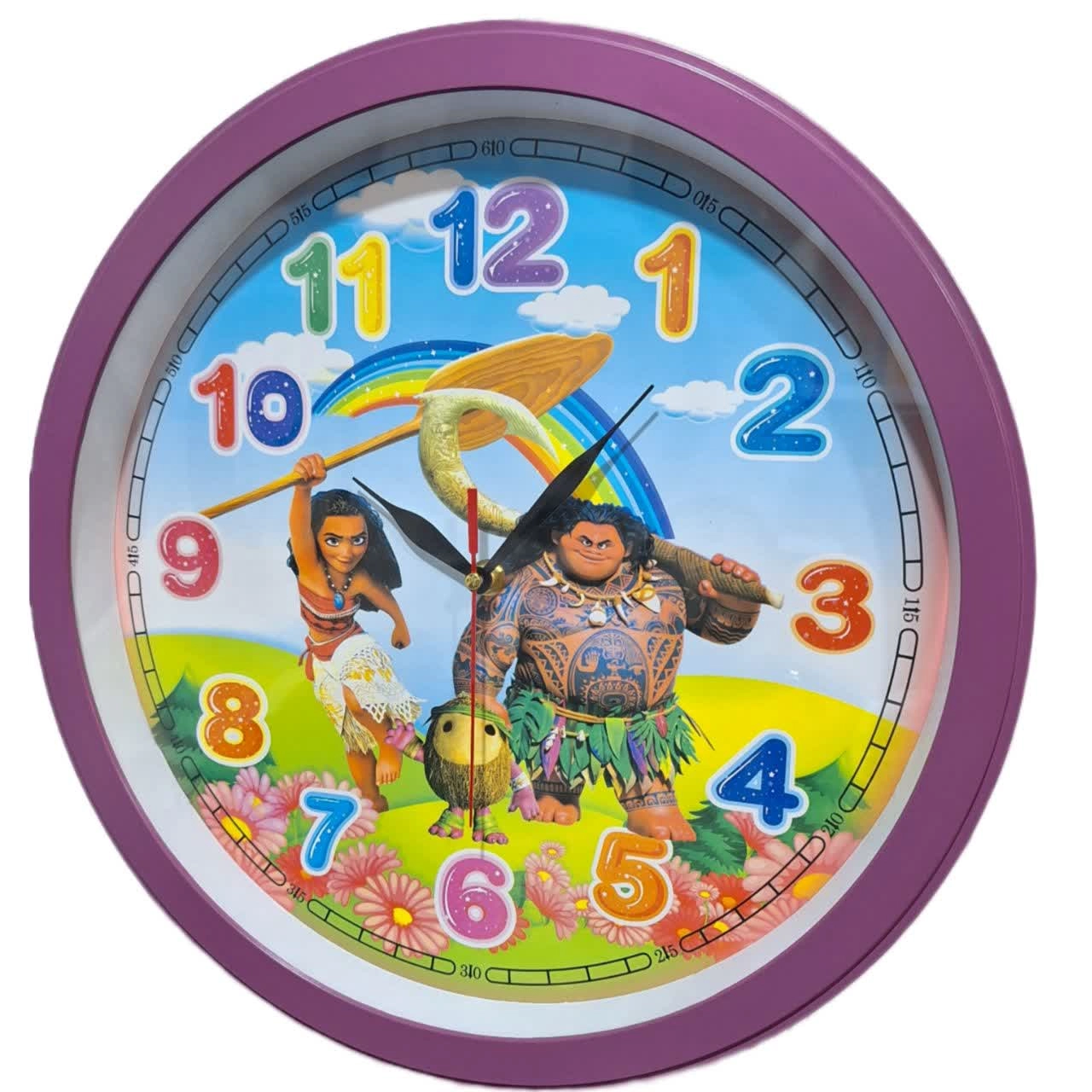 ساعت دیواری کودک موانا 35 سانتیمتری با بدنه فایبر