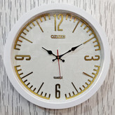 ساعت دیواری سیتیزن سفید 35 سانتیمتری با طراحی مینیمال