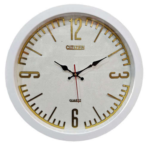 ساعت دیواری سیتیزن سفید 35 سانتیمتری با طراحی مینیمال