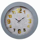 ساعت دیواری طوسی چوبی 60 سانتیمتری