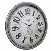 ساعت دیواری لوتوس طوسی 65 سانتیمتری با طراحی مدرن