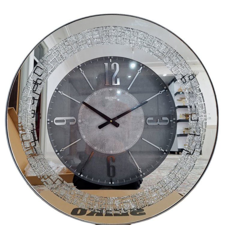 ساعت دیواری آینهای اکلیلی بزرگ قطر ۷۰ سانتیمتر – نمای نزدیک