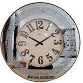 ساعت دیواری آینهای اکلیلی قطر ۷۰ سانتیمتر با قاب براق و موتور بیصدا