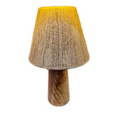 آباژور چوبی با شید کنفی در دکور مینیمال منزل