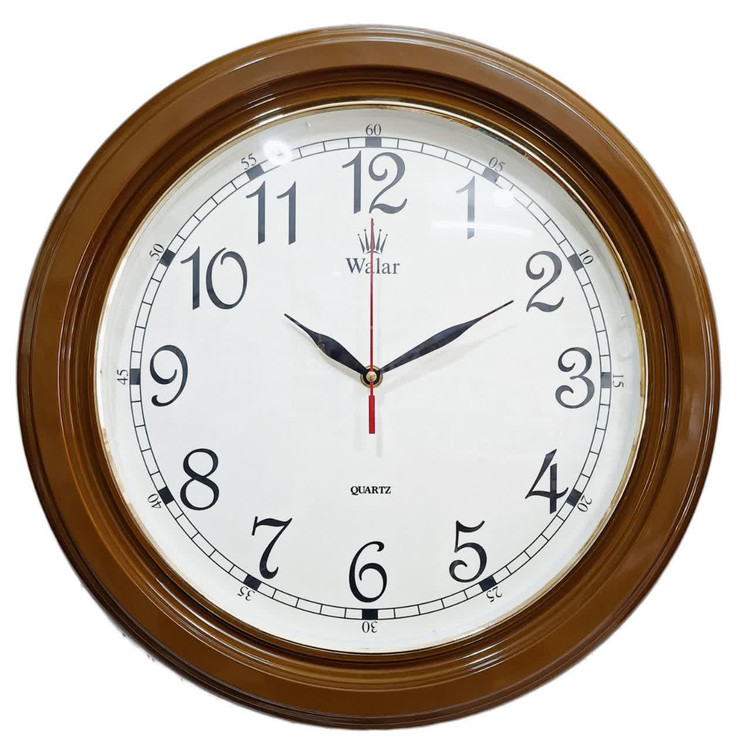 ساعت دیواری چوبی سایز ۴۰ با موتور سایلنت بیصدا مناسب اتاق خواب و فضاهای آرام