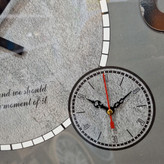 Decorative Wall Clock Gray & Wooden