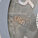 Decorative Wall Clock Gray & Wooden