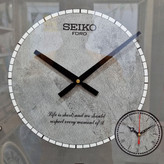 Decorative Wall Clock Gray & Wooden