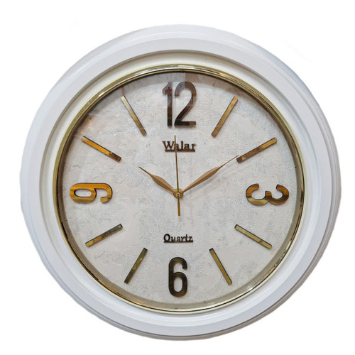 ساعت دیواری سفید سایز 40 سانتیمتر با طراحی مینیمال و مدرن