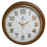 ساعت دیواری قهوهای صفحه سفید سایز 40 با طراحی کلاسیک و مدرن