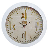 ساعت دیواری سفید 70 سانتیمتری چوبی با اعداد جدید و موتور آرامگرد