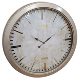 ساعت دیواری بژ فایبر با طراحی مینیمال و 2 سال ضمانت