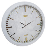 ساعت دیواری سفید 60 سانتیمتری فایبر با طراحی مینیمال و 2 سال ضمانت