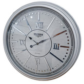 ساعت دیواری نقرهای 70 سانتیمتری با اعداد برجسته رومی و 2 سال ضمانت