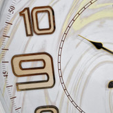 ساعت دیواری والرین سفید 70 سانتیمتری با اعداد برجسته انگلیسی طرح ابروباد از نمای دیگر