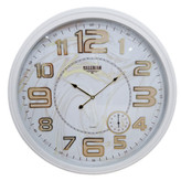 ساعت دیواری والرین سفید 70 سانتیمتری با اعداد برجسته انگلیسی طرح ابروباد و 2 سال ضمانت