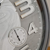 ساعت دیواری والرین طوسی 70 سانتیمتری طرح ابروباد از نمای دیگر