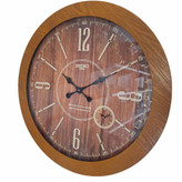 ساعت دیواری چوبی قهوه ای سیکو