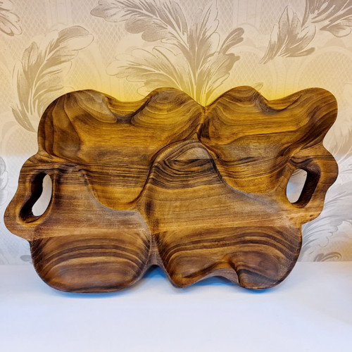 اردوخوری دفرمه چوبی دستساز با فرم ارگانیک مناسب پذیرایی و دکور میز