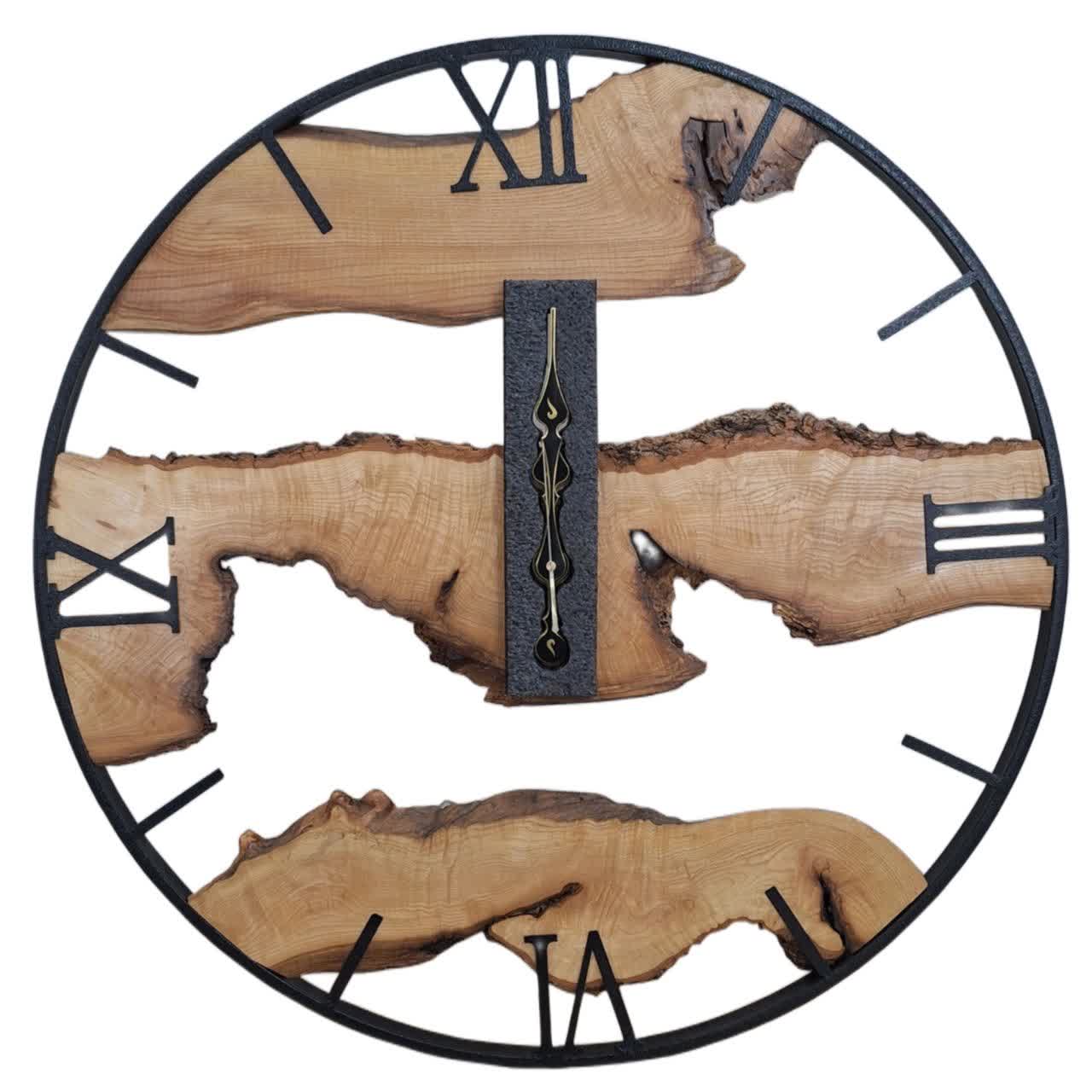 ساعت دیواری روستیک سایز ۷۵ با فریم فلزی