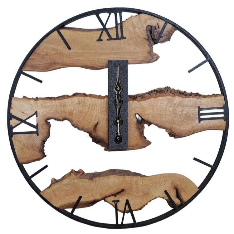 ساعت دیواری روستیک سایز ۷۵ با فریم فلزی