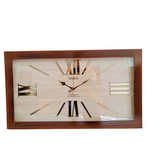 ساعت دیواری مستطیل بزرگ 80 در 50 سانتیمتر با طراحی مدرن