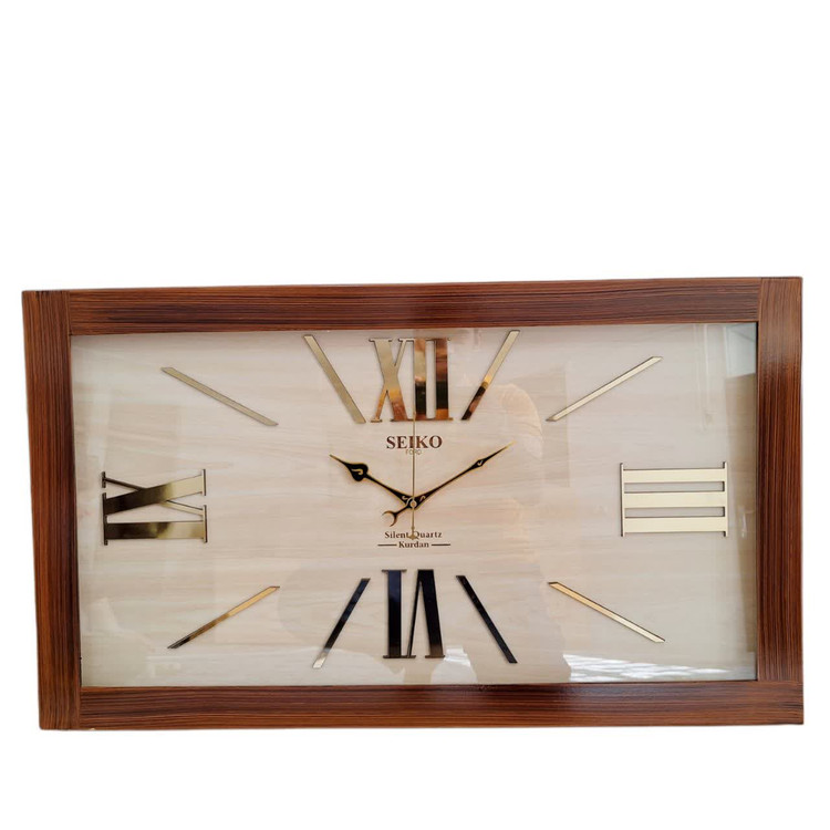 ساعت دیواری مستطیل بزرگ 80 در 50 سانتیمتر با طراحی مدرن
